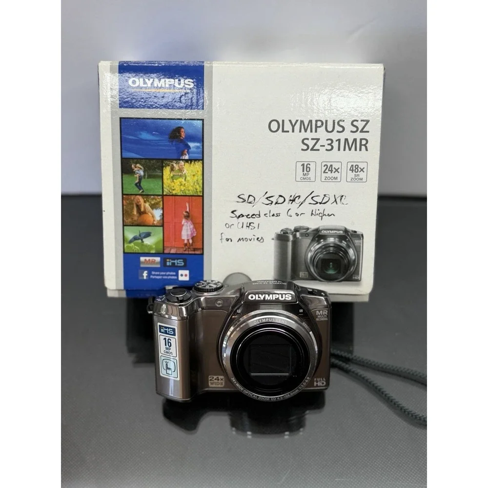 Olympus SZ-31MR Digital Camera 16MP Full HD Silver - Excellent Condition Tested